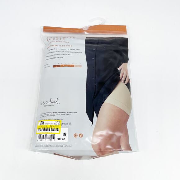 Ingrid & Isabel Maternity Seamless Shapewear Shorts Taupe Size Small - Picture 3 of 3